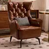 Sofá de Um Lugar Estilo Americano Luxo Leve Moderno Simples Designer Nórdico Varanda Sala de Estar Hotel Encosto Alto Casual Cadeira Tigre