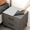 Tapete de Mesa de Cabeceira de Luxo Leve Tapete de Mesa de Couro Pvc à Prova d'Água Popular Tapete de Mesa de Cabeceira de Quarto Pano de Cobertura Simples Sem Lavagem