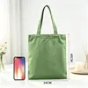 Bolsas de lona personalizadas con bloques de color para eventos corporativos, ferias comerciales, regalos promocionales, bolsas de compras y campañas de reclutamiento en campus.