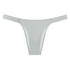 Nova Roupa Íntima Feminina de Comércio Exterior, Calcinha de Cor Sólida com Acabamento em Seda, Estilo Tanga de Cintura Baixa, que Molda o Quadril, Estilo Europeu e Americano F008