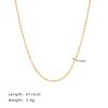 XL428 Moda Artística Simple Lujo Ligero Cadena de Frijol Oliva Cadena de Frijol Acero de Titanio Chapado en Oro de 18K para Protección del Color