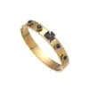 Pulsera Kaleidoscopio Flor de Cuatro Hojas Vanjia Moda Europea y Americana Transfronteriza Acero Inoxidable Pulido Alto Brillo No Se Desvanece