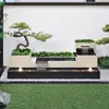 Pantalla de Pared Divisoria de Acero Inoxidable Personalizada con Fondo de Agua Corriente Paisaje de Cascada Muro Pantalla Exterior para Jardín de Villa Aspersión de Agua