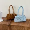 Bolso Simple Retro de Ante y Flocado para Mujer 2026 Nuevo Estilo Moda para Viajes Diarios Bolso de Hombro Único Otoño Invierno Bolso de Mano Tipo Almohada
