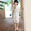 Cheongsam Infantil 2026 Primavera y Otoño Nuevo Estilo Chino Estilo Pastoral Versión Mejorada Vestido Cheongsam para Niñas Pequeñas