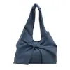 2025 Nueva Moda Bolso Tote de Mezclilla Simple de un Hombro Lindo Exquisito Lazo Bolso Tote de Nicho para el Trabajo