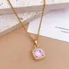 Colar Venda Quente Transfronteiriça Colar Quadrado Simples Acessórios para Mulheres Luxo Leve Design de Nicho Colar de Aço Titânio Não Desbota para Mulheres