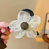 Accesorio para el Cabello con Pinza de Garra, 5 Flores Nuevas de Girasol con Pedrería, Fabricante de Moños de Alta Gama