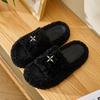 Pantuflas Peludas de Celebridad de Internet para Mujer con Suela Gruesa, Novedad Invierno 2025, para Interiores, Hogar, Antideslizantes, Cálidas, de Felpa y Algodón