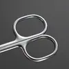Tijeras pequeñas para recortar vello de la nariz del maquillaje, recortador de cejas de belleza, tijeras para cutícula puntiagudas, herramienta de belleza para cejas y pestañas de acero inoxidable