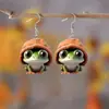 Aretes Acrílicos 2D de Rana Linda y Divertida de Venta Caliente Transfronteriza Diseño Divertido y Creativo Aretes de Animales