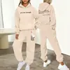 Sudadera con capucha y pantalón jogger deportivos para mujer con estampado de letras, casual para el día a día, superventas transfronterizos Amazon Ebay