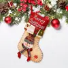 Calcetines Navideños de Muñeco de Dibujos Animados Transfronterizos Bolsa de Regalo Decoraciones Estéreo Calcetines Bolsa de Manzana Bolsa de Regalo de Dulces Colgante