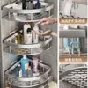 Alumínio Espacial Sem Perfuração Banheiro Prateleira de Banheiro Triângulo Vaso Sanitário Montado na Parede Lavatório Rack de Armazenamento de Canto de Banheiro