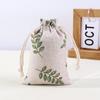 Calças de Algodão Estampado com Cordão e Bolso com Aba, Bolsas Repelentes de Mosquitos da Medicina Tradicional Chinesa, Sacos para Embalagem de Joias, Sacos de Pano Pequenos de Algodão e Linho por Atacado em Estoque