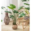 Estilo Ins Escandinavo Planta Artificial Planta Verde Biônica Enfeites Decorativos Monstera Falsa Sala de Estar Interior Árvore em Vaso de Chão