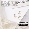 Joyería de Arte para Uñas de 26 Letras Aleación de Oro y Plata Diamante 3D para Arte de Uñas Accesorios de Decoración para Uñas DIY