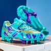 Zapatos de fútbol de caña alta transfronterizos para niños y niñas, zapatillas de entrenamiento con tacos para adultos, zapatos deportivos profesionales transpirables antideslizantes con tacos largos