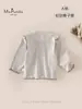 Novidades de Outono Roupas Classe A para Bebês Meninas Ruffle Floral de Renda Confortável Camada Base de Manga Longa para Meninas Bebês