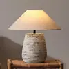 Ornamento estilo japonês vaso de cerâmica luminária de mesa para sala de estar em estilo silencioso Modelo Chinês Quarto de Hotel Hostel Quarto de designer Luminária de cabeceira