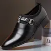 2024 nuevos zapatos de cuero para hombre, zapatos formales de negocios, zapatos coreanos para hombre, talla grande, puntiagudos, casuales, una generación de pelo