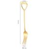 Acero Inoxidable 304 Aspecto de Alta Calidad Forma de Corazón Cáscara Cuchara para Café Doméstica Dorada Cuchara para Postre Cuchara para Helado Venta al por Mayor