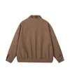 Yidao Roupas Vintage 2026 Outono Novo Jaqueta Maillard Falsa de Duas Peças para Homens e Mulheres, Jaqueta Retro com Patchwork de Xadrez e Gola Reversível