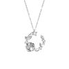 Rosa Flor Sterling Silver 925 Colar Nicho Feminino Design Luz Luxo Clavícula Correntes Estilo Pingente de Zircão