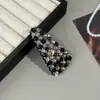Pinza Lateral para Flequillo de Gama Alta para Mujer, Clip Versátil de Lujo Ligero para Cabello Suelto, Pinza Recta, Nuevo Exquisito Clip para el Cabello con Pedrería Completa, Pinza de Presión