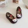Zapatos de cuero con lazo estilo KT Cat para niñas, nuevo modelo de verano 2026, versátiles zapatos Mary Jane estilo princesa para bebés