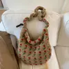 Bolso Peludo de Gran Capacidad Transfronterizo Nuevo Estilo 2025 Bolso de Hombro Cruzado Casual y Relajado Bolso Tote Peludo