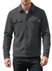 Chaqueta cárdigan lisa casual para hombre, chaqueta de trabajo a cuadros para primavera y otoño talla europea, chaqueta para hombre transfronteriza