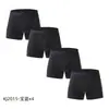 Calzoncillos bóxer transpirables de talla grande, corte regular, en stock para venta al por mayor, set de 4 piezas, calzoncillos bóxer de algodón puro para hombre, comercio exterior transfronterizo