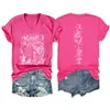 Camiseta de manga corta con cuello en V para mujer, moderna y elegante, Midnight Margaritas Amazon eBay estación independiente