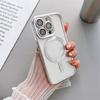 Para iPhone14 Transparente Magnetic Phone Case Apple 13Promax Lens Film CD Pattern Case Protetor 12 Soft Case