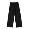Estilo Relaxado Hot Girl Calças Casuais Largas Moda Feminina Versátil Emagrecedor Cintura Alta Calças de Perna Larga Esportivas Calças Longas