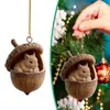 Decorações de Bolota de Animais da Floresta Amazônica Enfeites para Árvore de Natal Festiva Decorações de Animais com Pinhas da Floresta