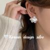 Pendientes de plata de ley S925 con diseño de nicho de Corea del Sur, con perlas en forma de abanico, elegantes y de alta gama, que combinan con todo.