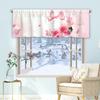 1 pieza moderno simple amor rosa cortina de cocina media cortina transfronteriza Navidad pequeña ventana decoración poliéster algodón Nuevo