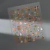 Navidad Nuevas Pegatinas para Uñas Dibujos Animados Oso Niños Tridimensional Relieve Proceso de Estampado en Caliente Lindas Pegatinas para Uñas Lote