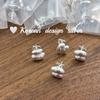 Pendientes de Diseño Nicho Estilo Japonés y Coreano Plata de Ley S925 Aretes de Guisante para Agujeros de Oreja para Niñas