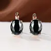 Brincos Ovais de Diamante Europeus e Americanos, Brincos de Zircônia Ovo de Ganso de Quatro Garras de Luxo Leve para o Dia a Dia
