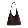 Bolso tote de ante con estampado de leopardo estilo coreano para mujer, nueva colección de otoño 2026, diseño retro, gran capacidad, versátil para el trabajo y los desplazamientos