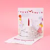 Tarjetas de Felicitación de Cumpleaños Personalizadas con Creativos Diseños de Pasteles 3D para Parejas, Novios, Niñas, Mejores Amigos y Niños, al por Mayor