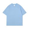 Camiseta blanca de algodón de manga corta con cuello redondo para estudiantes de Xinjiang, 270 g, con hombros descubiertos, marca de moda, conmemorativa de la temporada de graduación.