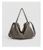 Bolso de hombro minimalista de cuero suave de alta gama a la moda, estilo coreano y japonés, para mujer, bolso tote cruzado simple de gran capacidad