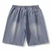 Pantalones de Verano Qisewei con Diseño Degradado Finos de Longitud Media Modernos Casuales Juveniles de Cinco Puntos para Hombre