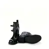 Botines negros de estilo retro europeo y americano 2026 para mujer, punta redonda, tacón medio, botas de trabajo, botas de moda, elegantes y con estilo