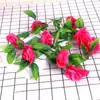 Vinha Artificial com 9 Cabeças de Rosa, Trepadeira para Decoração de Casa, Ar Condicionado, Arcos de Casamento e Decorações de Enrolar, Flores Artificiais no Atacado
