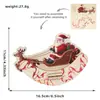 Trineo de Navidad reno de madera columpio caricatura adorno regalo de Navidad fiesta en casa decoración de mesa